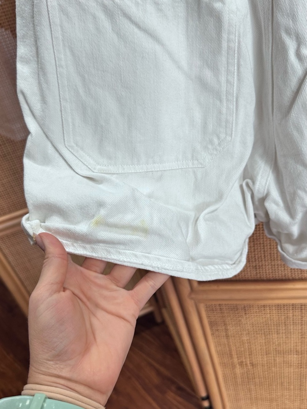 Show Me Your MuMu White Denim Button Romper - Picture 5 of 5